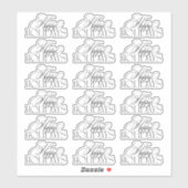 Betoverde Evergreen Elegance Kerstmis Sticker (Vel)