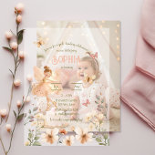 Betoverde Fairy Forest Waterverf Girl Verjaardag Vellum Uitnodigingen