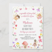 Betoverde Fairy Garden Eerste Verjaardag Kaart (Voorkant)