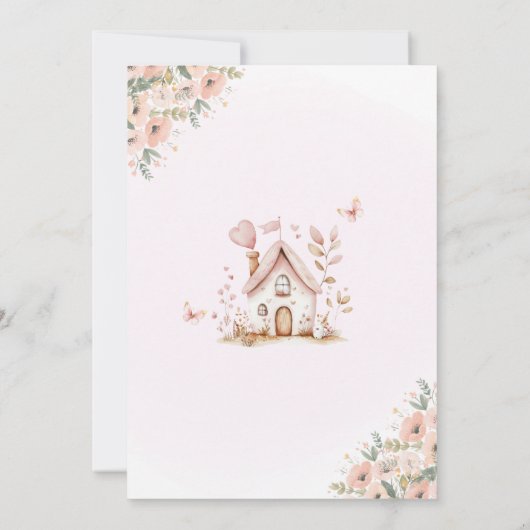 Betoverde Fairy Garden Verjaardagsfeest Nodig Magi Kaart (Achterkant)