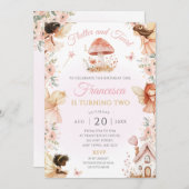 Betoverde Fairy Garden Verjaardagsfeest Nodig Magi Kaart (Voorkant / Achterkant)