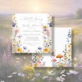 Betoverde Fairy Mushroom Bloemen Meisje Baby showe Kaart