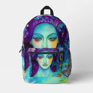Betoverde Fairy Queen met vlinders Bedrukte Rugzak