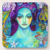 Betoverde Fairy Queen met vlinders Bier Onderzetter (Voorkant)