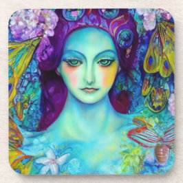 Betoverde Fairy Queen met vlinders Bier Onderzetter