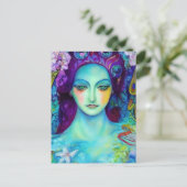 Betoverde Fairy Queen met vlinders Briefkaart (Staand voorkant)