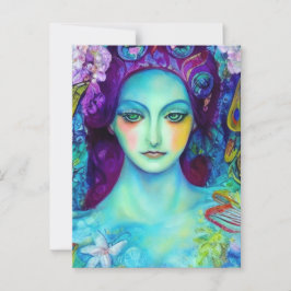 Betoverde Fairy Queen met vlinders Briefkaart