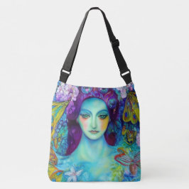 Betoverde Fairy Queen met vlinders Crossbody Tas