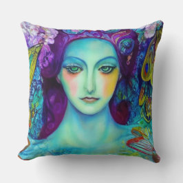 Betoverde Fairy Queen met vlinders Kussen