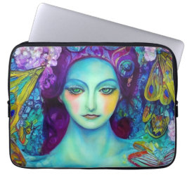 Betoverde Fairy Queen met vlinders Laptop Sleeve