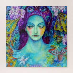 Betoverde Fairy Queen met vlinders Legpuzzel