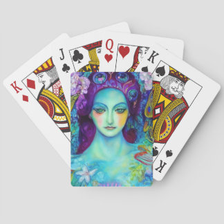Betoverde Fairy Queen met vlinders Pokerkaarten