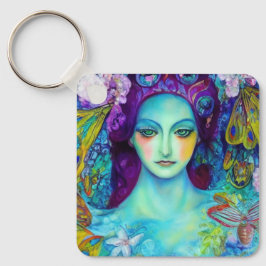 Betoverde Fairy Queen met vlinders Sleutelhanger