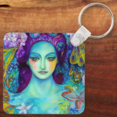Betoverde Fairy Queen met vlinders Sleutelhanger (Achterkant)