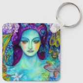 Betoverde Fairy Queen met vlinders Sleutelhanger (Achterkant)
