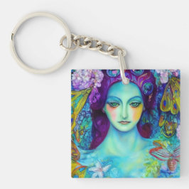 Betoverde Fairy Queen met vlinders Sleutelhanger