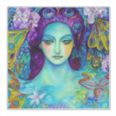 Betoverde Fairy Queen met vlinders Sticker (Voorkant)