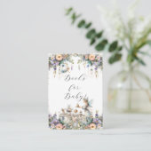 Betoverde Fairy Tea Party Bloemenboeken voor Baby Informatiekaartje (Staand voorkant)