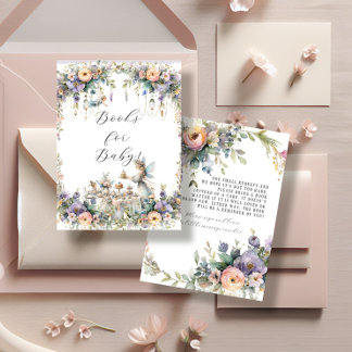 Betoverde Fairy Tea Party Bloemenboeken voor Baby Informatiekaartje