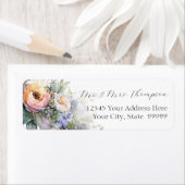 Betoverde Fairy Tea Party Floral Baby Adres Etiket (Insitu)