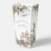 Betoverde Fairy Tea Party Floral Baby shower Bedankdoosjes (Voorkant)