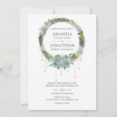 betoverde Fairy Wreath Wedding Kaart (Voorkant)