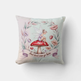Betoverde Fairycore Fairy op een paddenstoel jouw  Kussen
