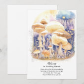 Betoverde Fairycore Mushroom Verjaardag uitnodigin Kaart (Voorkant / Achterkant)