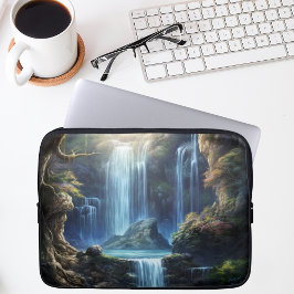 Betoverde Fantasie Waterval Droomlandschap  Laptop Sleeve