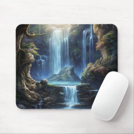 Betoverde Fantasie Waterval Droomlandschap  Muismat
