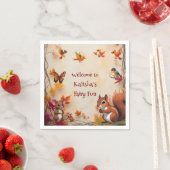 Betoverde Fantasy Herfst Herfst Bos Dieren Servet (Insitu)