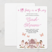 Betoverde fee baby shower kaart (Voorkant / Achterkant)