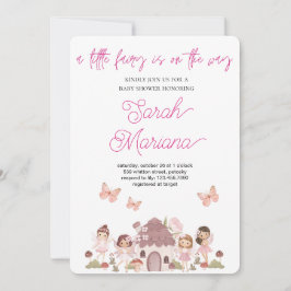 Betoverde fee baby shower kaart