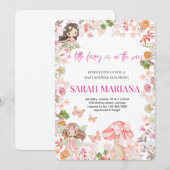 Betoverde Fee Baby Shower  Kaart (Voorkant / Achterkant)
