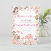 Betoverde Fee Baby Shower  Kaart (Staand voorkant)
