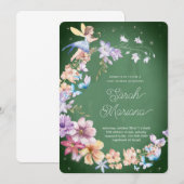 Betoverde fee baby shower kaart (Voorkant / Achterkant)
