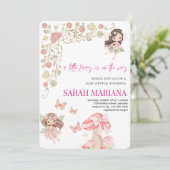 Betoverde Fee Baby Shower Kaart (Staand voorkant)