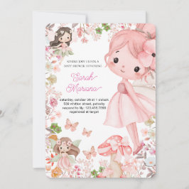 Betoverde fee baby shower kaart