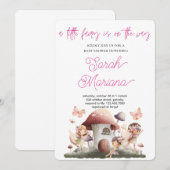 Betoverde fee baby shower kaart (Voorkant / Achterkant)