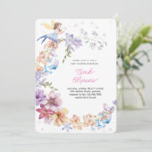 Betoverde fee baby shower kaart (Staand voorkant)