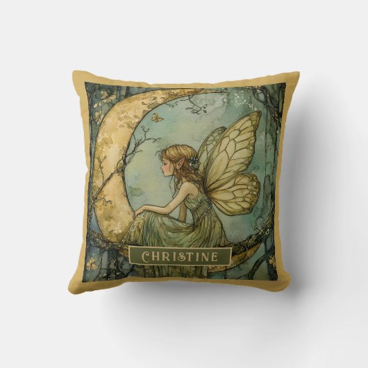 Betoverde fee en halve maan kussen (Achterkant)