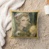 Betoverde fee en kristallen bal gepersonaliseerd kussen (Deken)