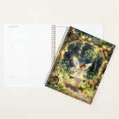 Betoverde fee in een pot in een magisch bos planner (Display)