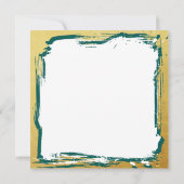 Betoverde fee in goud en turquoise blanco kaart (Achterkant)