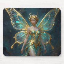 Betoverde fee in goud en turquoise
