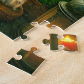 Betoverde Fee Kat Tuin Veranda Legpuzzel (Zijkant)