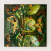 Betoverde Fee Kat Tuin Veranda Legpuzzel (Horizontaal)