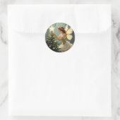 Betoverde Fee Kerstmis Ronde Sticker (Tas)