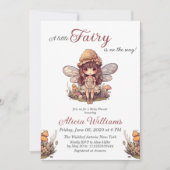 Betoverde fee met paddenstoelen Meisje Baby shower Kaart (Voorkant)