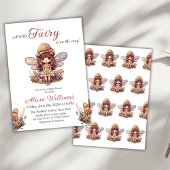 Betoverde fee met paddenstoelen Meisje Baby shower Kaart